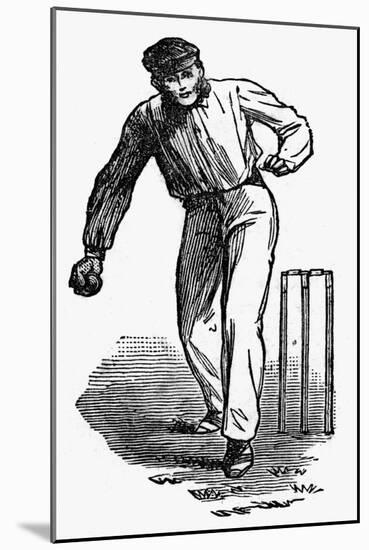 Cricket the Underhand Bowling Technique-null-Mounted Art Print