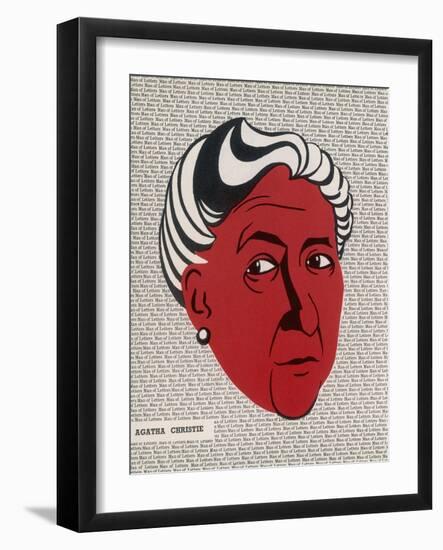 Crime Author, Agatha Christie (1890-1976)-null-Framed Art Print