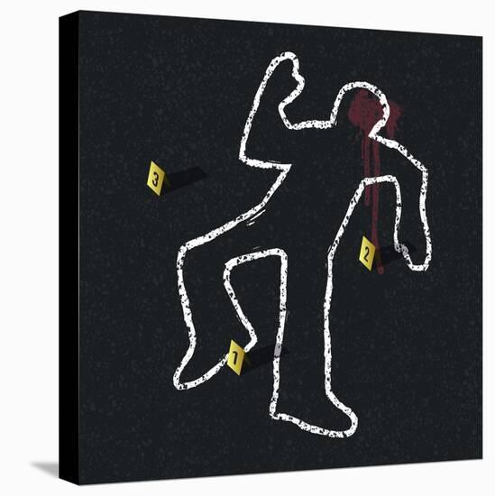 Crime Scene Illustration-pashabo-Stretched Canvas