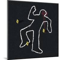 Crime Scene Illustration-pashabo-Mounted Art Print