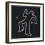 Crime Scene Illustration-pashabo-Framed Art Print