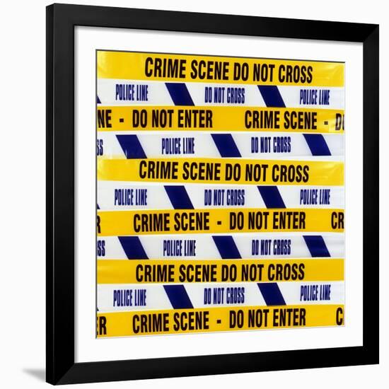 Crime Scene Tape-Kevin Curtis-Framed Photographic Print