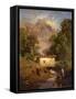 Crimean Landscape, Russian Painting of 19th Century-Fyodor Vasil'yev-Framed Stretched Canvas