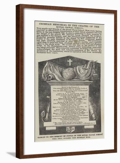 Crimean Memorial in the Chapel of the Royal Naval School-null-Framed Giclee Print