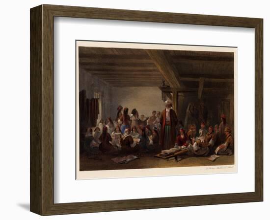 Crimean Tatars Children's School, 1856-Carlo Bossoli-Framed Giclee Print