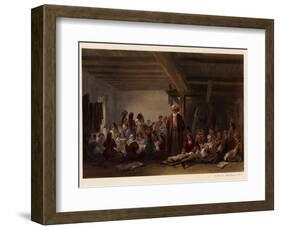 Crimean Tatars Children's School, 1856-Carlo Bossoli-Framed Giclee Print