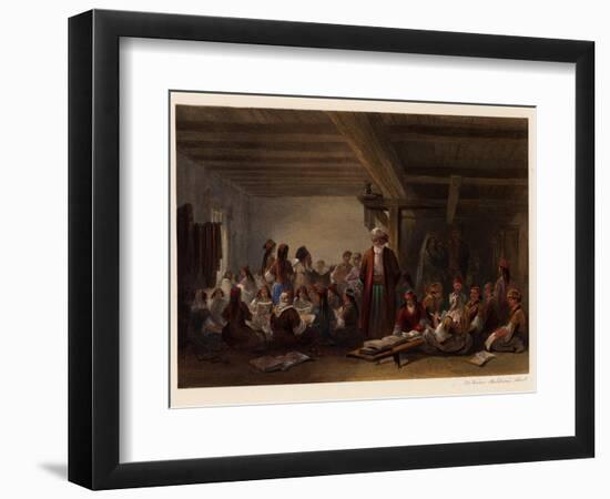 Crimean Tatars Children's School, 1856-Carlo Bossoli-Framed Giclee Print