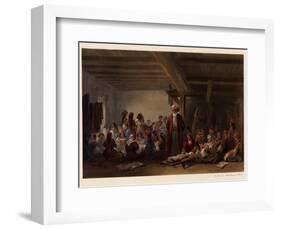 Crimean Tatars Children's School, 1856-Carlo Bossoli-Framed Giclee Print