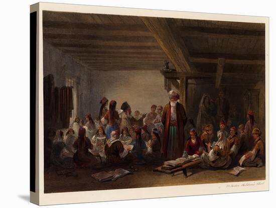 Crimean Tatars Children's School, 1856-Carlo Bossoli-Stretched Canvas