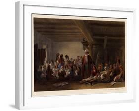 Crimean Tatars Children's School, 1856-Carlo Bossoli-Framed Giclee Print