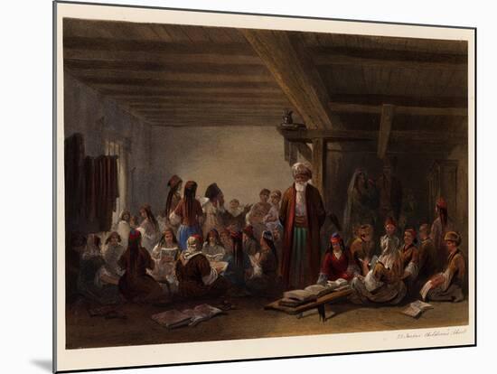 Crimean Tatars Children's School, 1856-Carlo Bossoli-Mounted Giclee Print