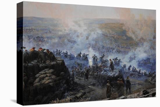Crimean War (1853-1856). Siege of Sevastopol, 1854-1855, by Franz Alekseyevich Roubaud (1856-1928)-null-Stretched Canvas