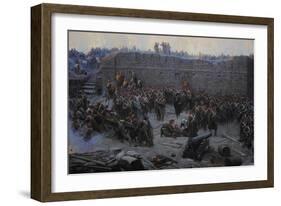 Crimean War (1853-1856). Siege of Sevastopol, 1854-1855, by Franz Alekseyevich Roubaud (1856-1928)-null-Framed Giclee Print