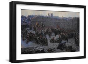 Crimean War (1853-1856). Siege of Sevastopol, 1854-1855, by Franz Alekseyevich Roubaud (1856-1928)-null-Framed Giclee Print