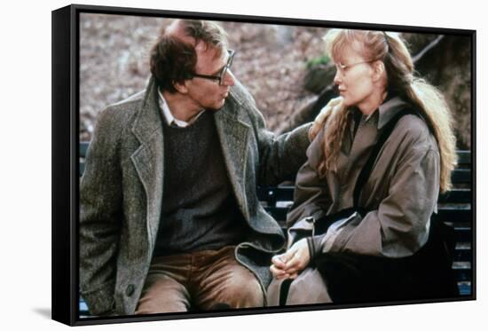 Crimes and delits CRIMES AND MISDEMEANORS, 1989 by WOODY ALLEN with Woody Allen and Mia Farrow (pho-null-Framed Stretched Canvas