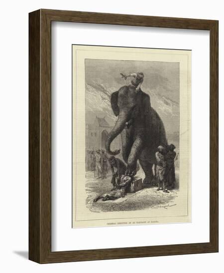 Criminal Executed by an Elephant at Baroda-Emile Antoine Bayard-Framed Giclee Print