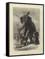 Criminal Executed by an Elephant at Baroda-Emile Antoine Bayard-Framed Stretched Canvas