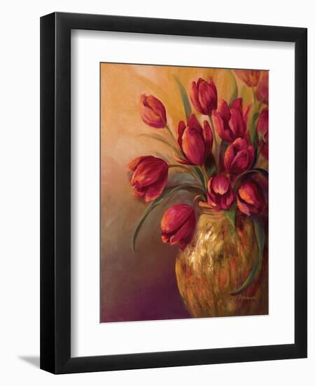 Crimson & Brass II-Linda Wacaster-Framed Art Print