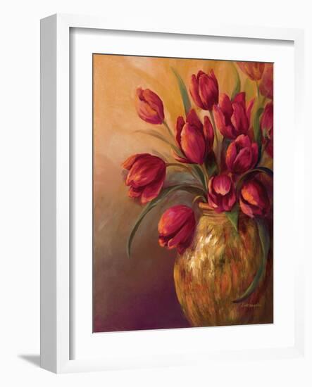 Crimson & Brass II-Linda Wacaster-Framed Art Print