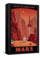 Crimson Canyons Of Mars-Steve Thomas-Framed Stretched Canvas