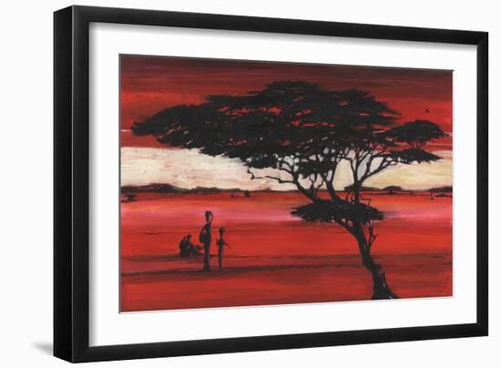 Crimson Earth I-Julia Hawkins-Framed Art Print