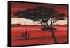 Crimson Earth I-Julia Hawkins-Framed Stretched Canvas
