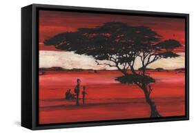 Crimson Earth I-Julia Hawkins-Framed Stretched Canvas