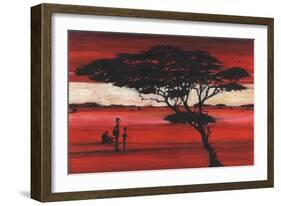 Crimson Earth I-Julia Hawkins-Framed Premium Giclee Print