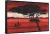 Crimson Earth I-Julia Hawkins-Framed Stretched Canvas