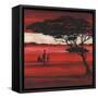 Crimson Earth I-Julia Hawkins-Framed Stretched Canvas