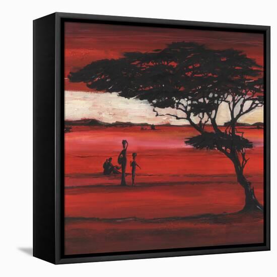 Crimson Earth I-Julia Hawkins-Framed Stretched Canvas