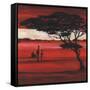 Crimson Earth I-Julia Hawkins-Framed Stretched Canvas