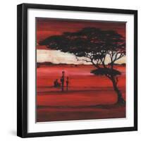 Crimson Earth I-Julia Hawkins-Framed Art Print