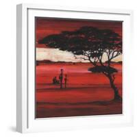 Crimson Earth I-Julia Hawkins-Framed Art Print