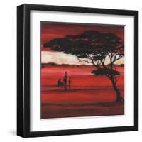 Crimson Earth I-Julia Hawkins-Framed Art Print