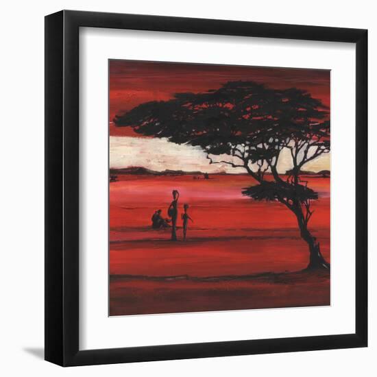 Crimson Earth I-Julia Hawkins-Framed Art Print