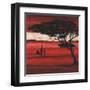 Crimson Earth I-Julia Hawkins-Framed Art Print