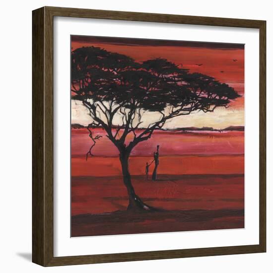 Crimson Earth II-Julia Hawkins-Framed Art Print