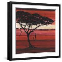 Crimson Earth II-Julia Hawkins-Framed Art Print