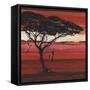 Crimson Earth II-Julia Hawkins-Framed Stretched Canvas