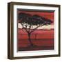 Crimson Earth II-Julia Hawkins-Framed Art Print