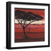 Crimson Earth II-Julia Hawkins-Framed Art Print