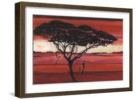 Crimson Earth II-Julia Hawkins-Framed Art Print