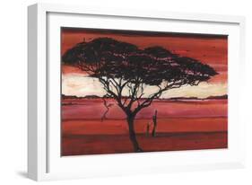 Crimson Earth II-Julia Hawkins-Framed Art Print