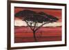 Crimson Earth II-Julia Hawkins-Framed Art Print