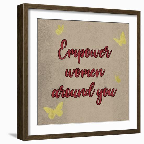 Crimson Empower Women-Marcus Prime-Framed Art Print