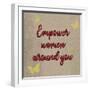 Crimson Empower Women-Marcus Prime-Framed Art Print