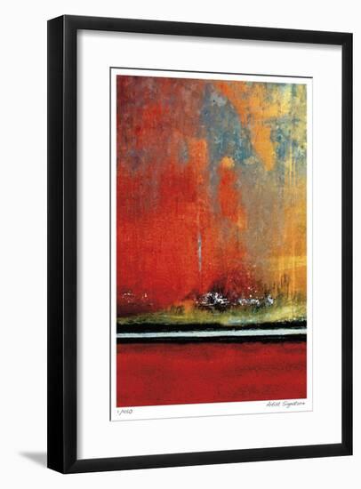 Crimson Evening Surf-Luann Ostergaard-Framed Giclee Print