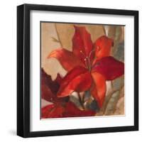 Crimson Fleurish II-Lanie Loreth-Framed Art Print