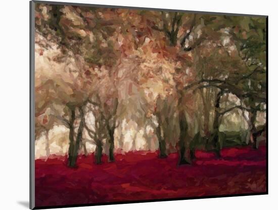 Crimson Forest Floor A2-Taylor Greene-Mounted Art Print